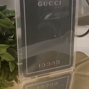 Rare Vintage Gucci Black Pinstripe Playing Card - Luxury Collectible